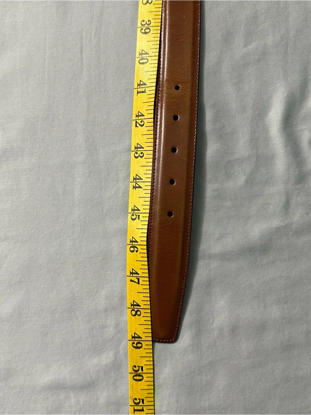 Joseph Abboud Mens Brown Leather Belt Sz 42 105 Silver Buckle Dress Casual Italy